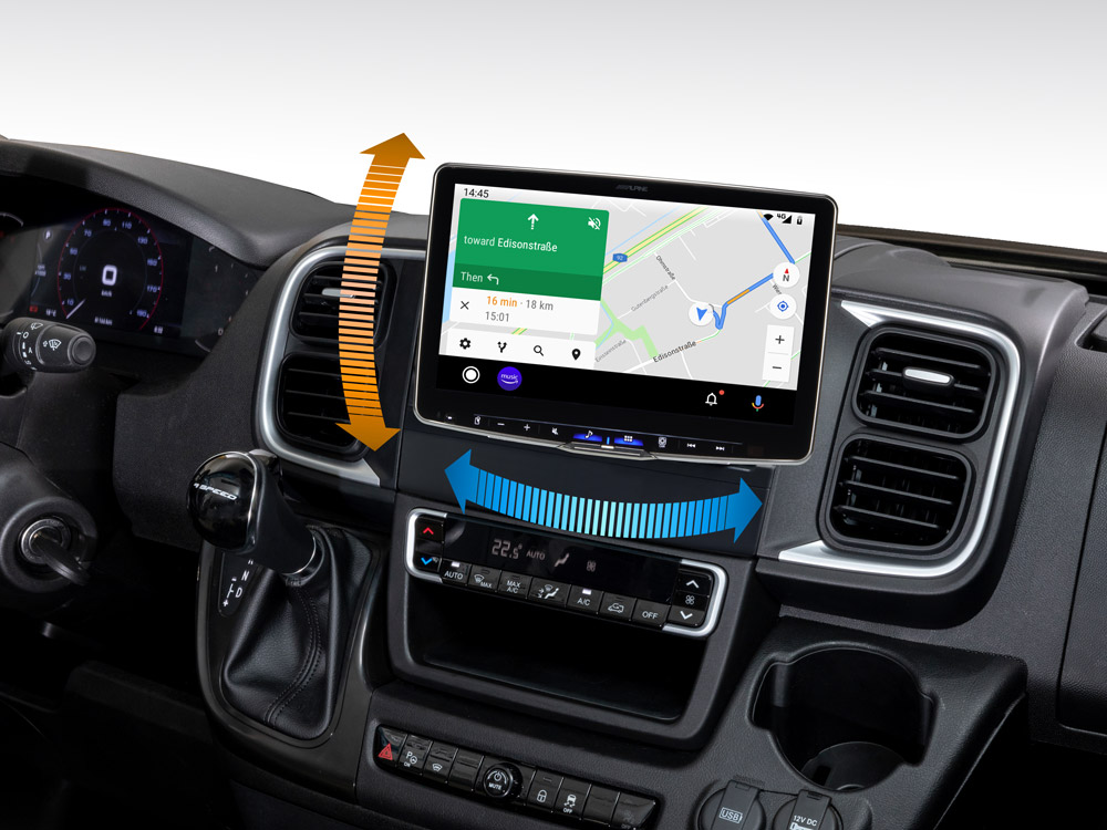 Alpine ILX-F115DU8S Autoradio mit schwenkbarem 11-Zoll Touchscreen, DAB+, 1-DIN-Einbaugehäuse, Apple CarPlay Wireless und Android Auto Unterstützung für Fiat Ducato 8_3