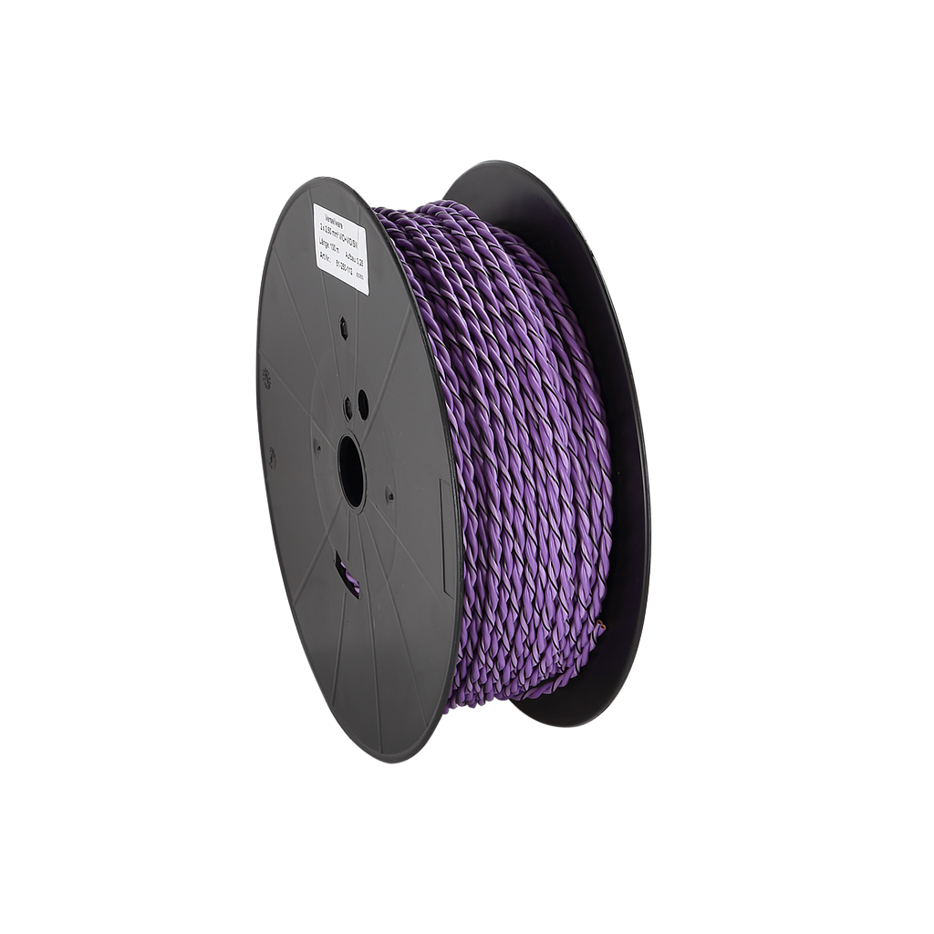 Lautsprecherkabel verdrillt 2x2.50mm² violett/violett-schwar 51-250-112