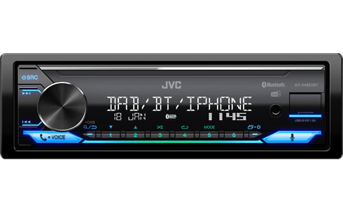 JVC KD-X482DBT Digital-Media-Receiver mit Amazon Alexa, USB und AUX und kurzem Chassis