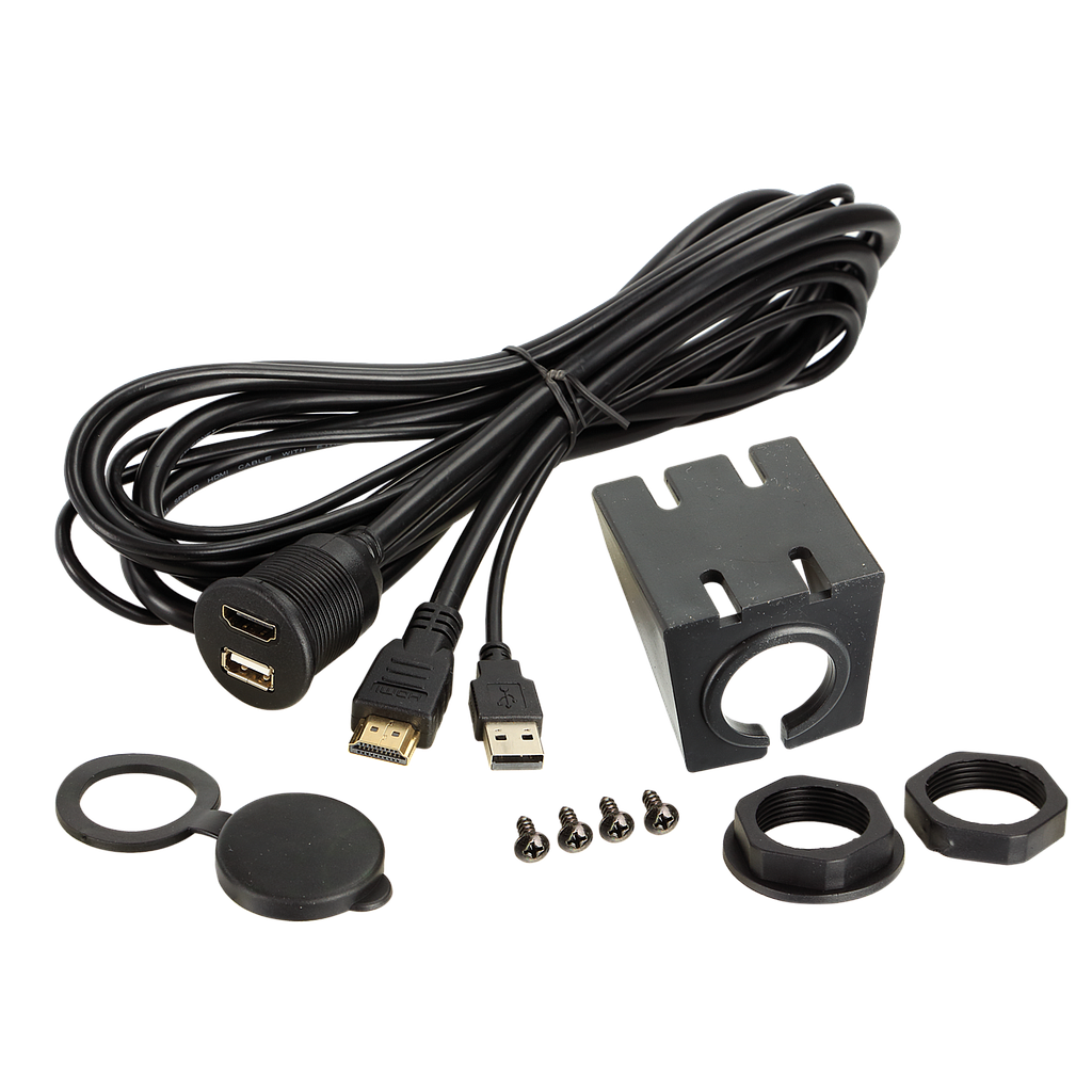 USB/HDMI Einbaubuchse/Aufbaugehäuse universal 44-1000-002