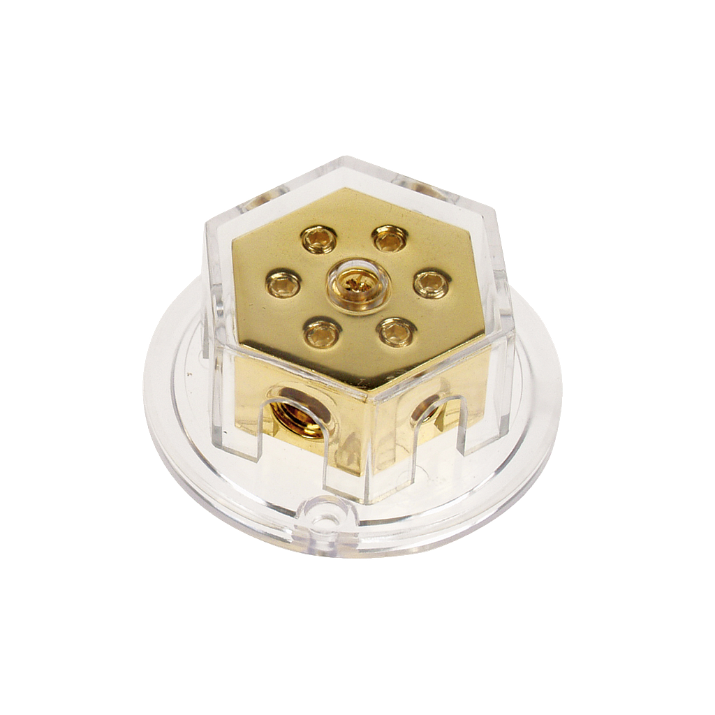 Verteilerblock (gold) 2 x 50 mm²  / 4 x 20 mm² 30.3602-03