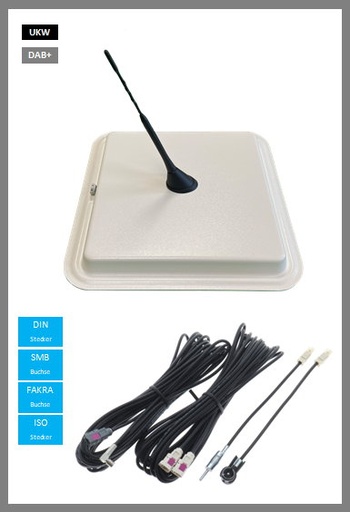 [ATTB_2118_31] Antennenset A1H, UKW/DAB+; 10m Kabel, FAKRA/DIN/ISO/SMB Bad Blankenburg Antennenset A1H, UKW/DAB+; 7,5 m Kabel, FAKRA/DIN/ISO/SMB